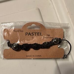 Pastels Black Bracelet with Silver Accents